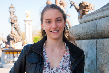 smiling charming young woman