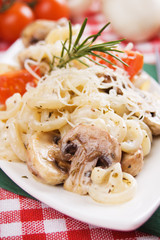 Funghetti pasta with mushrooms