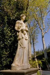 Obraz premium Firenze, Giardini di Bolboli e Palazzo Pitti