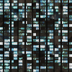 Seamless illustration resembling illuminated windows in a tall b - 31515877