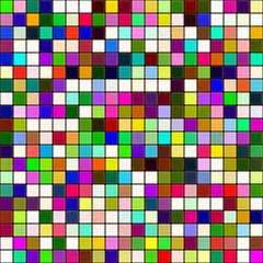 Seamless small tiles texture in a variety of very bright colors