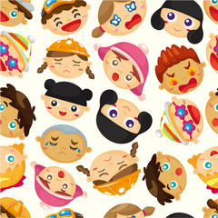 seamless child face pattern