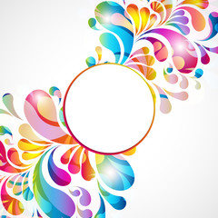 Abstract background with bright teardrop-shaped arches.