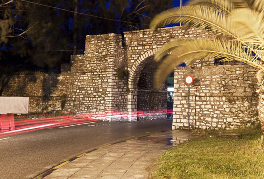 Historic martyric freedom gate at Mesologi of Greece