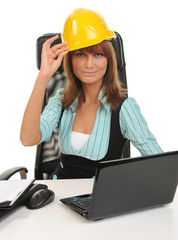 Joyful businesswoman