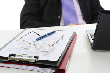 Businessman signs a contract