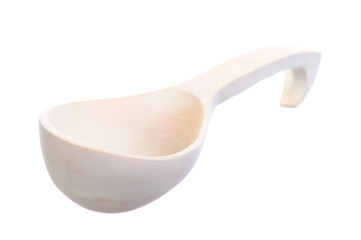Image wooden ladle for the sauna