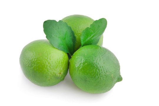Three limes with leaves