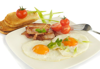 Fototapeta na wymiar English Breakfast isolated on white background