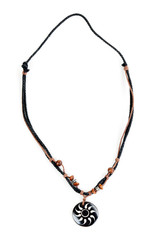 ethnic necklace with black cord