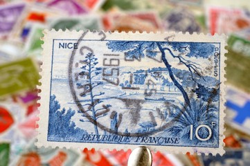 timbres - Nice - 10 francs - philatélie France