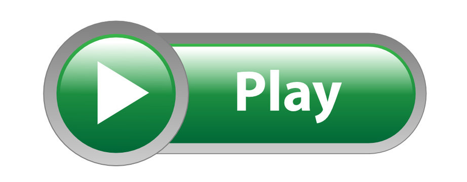 "PLAY" Web Button (video media player watch live music icon key)