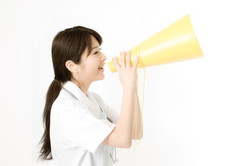 応援する医療従事者