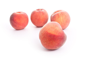 peaches isolated on white