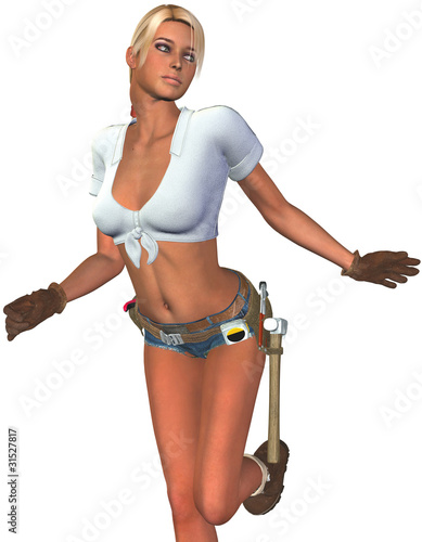 Nackte Handwerkerin Nackte Handwerkerin