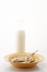 Breakfast cereal and milk