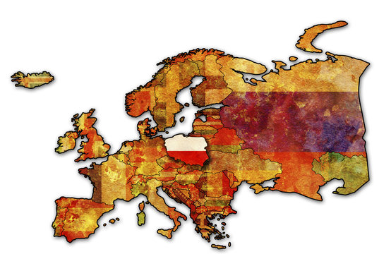 Fototapeta map of poland