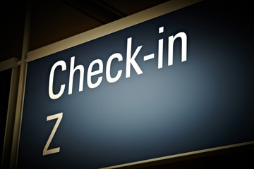 airport check-in board