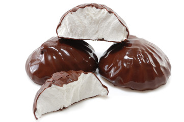 marshmallows in chocolate