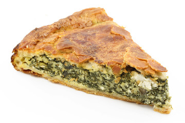 Traditional greek spinach pie ( spanakopita ) with goat cheese - 31531656