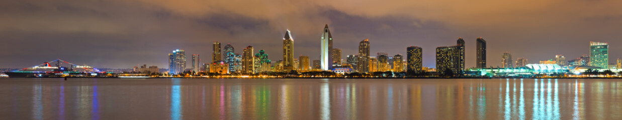Downtown San Diego at night