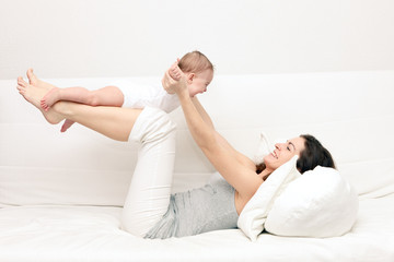 Mother with baby