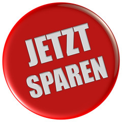 Button rot rund JETZT SPAREN
