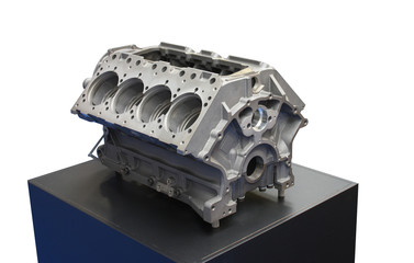 The Engine Block of a Large Vehicle Truck.