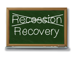 Recession and recovery on a blackboard