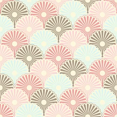 Foto op Plexiglas Japanse stijl Naadloos Japans vintage patroon