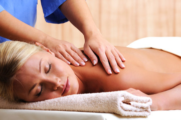 Fototapeta na wymiar Massage for woman