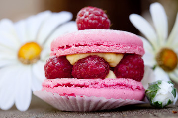 Macaron à la framboise