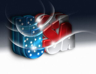 Happy 4th July greeting card