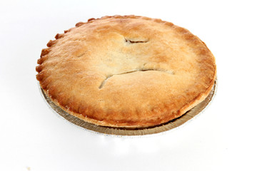 Apple pie on white backround