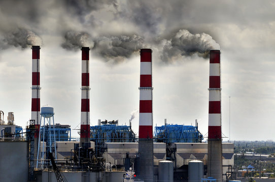 Smokestacks Blowing Smoke