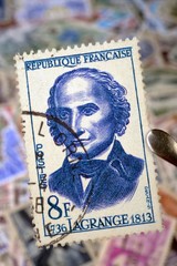 timbres - Lagrange - 8 francs - philatélie France