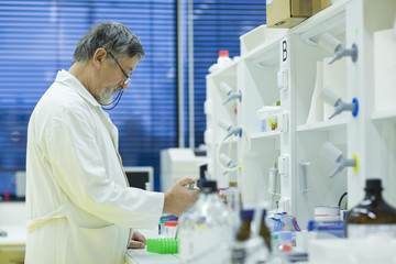 senior male researcher  in a lab