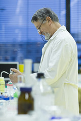 senior male researcher  in a lab