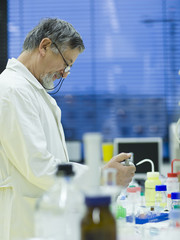 senior male researcher  in a lab