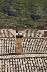 Tile roofs.