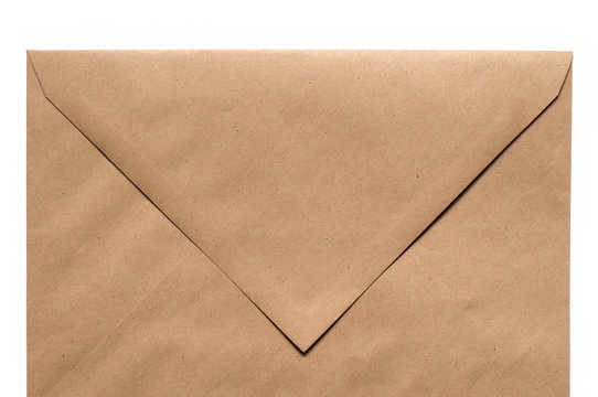 Brown Envelope on white background
