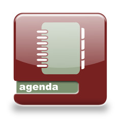 Button Spare Agenda rot grau