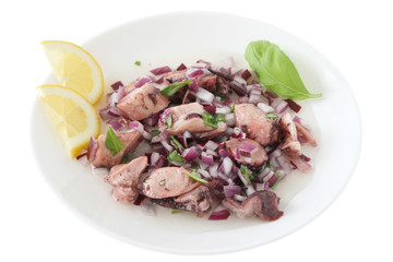 octopus salad with lemon