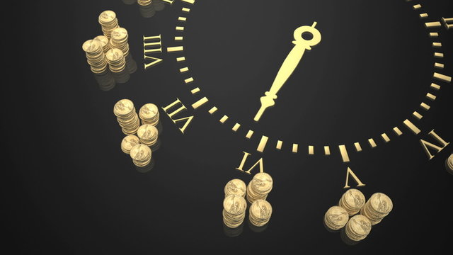 gold coin clock