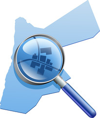 Étude du territoire de la Jordanie (détouré)