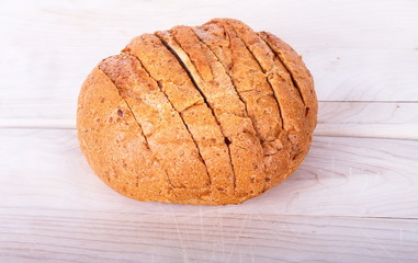 Crusty Sliced Bread on a Cutting Board