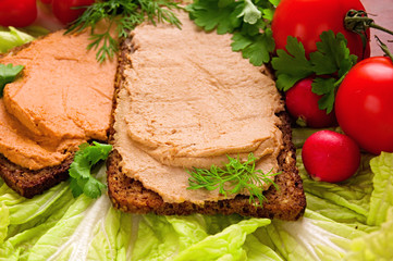 Sandwiches with pate