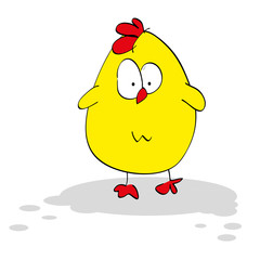 Cute chicken. Vector illustration.