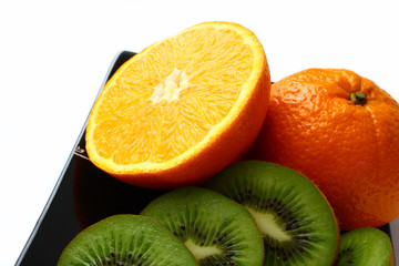 Orange and kiwi.