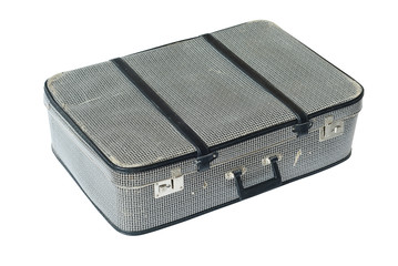 Retro Suitcase isolated over white